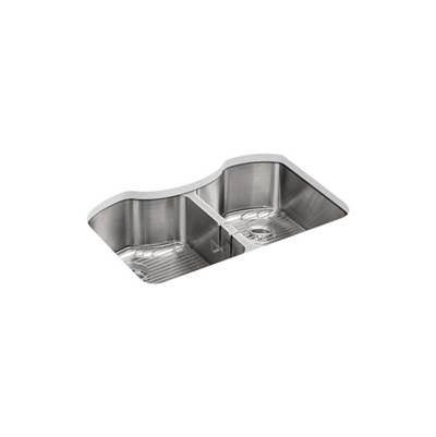 Kohler 3843-NA- Octave® 32'' x 20-1/4'' x 9-5/16'' Undermount double-equal kitchen sink | FaucetExpress.ca