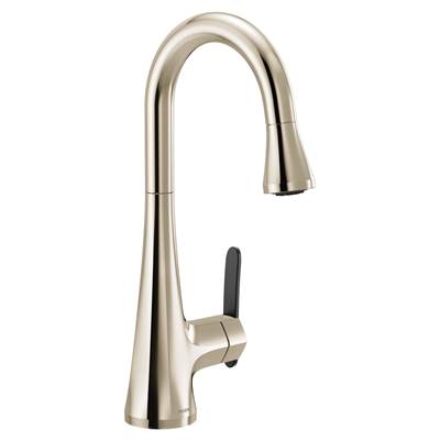 Moen S6235NL- Sinema Single-Handle Pull-Down Sprayer Bar Faucet Featuring Reflex and 2-Handle Options in Polished Nickel