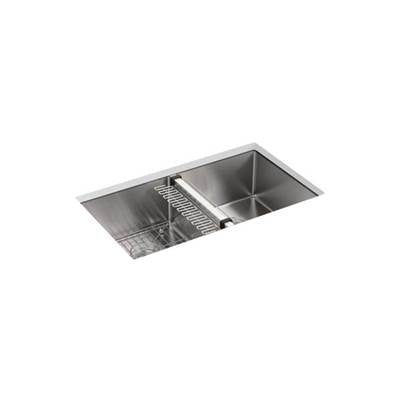 Kohler 5281-NA- Strive® 32'' x 18-5/16'' x 9-5/16'' Undermount double-equal kitchen sink with accessories | FaucetExpress.ca