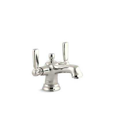 Kohler 10579-4-SN- Bancroft® Monoblock single-hole bathroom sink faucet with escutcheon and metal lever handles | FaucetExpress.ca