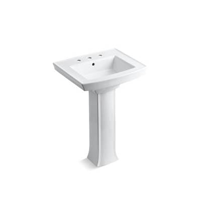 Kohler 2359-8-0- Archer® Pedestal bathroom sink with 8'' widespread faucet holes | FaucetExpress.ca
