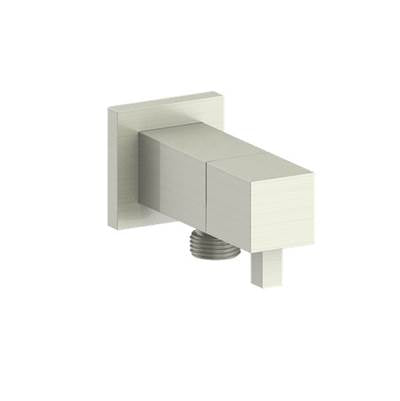 Vogt EC.01.02.BN- Square Brass Elbow Connector with Shut-Off Brushed Nickel