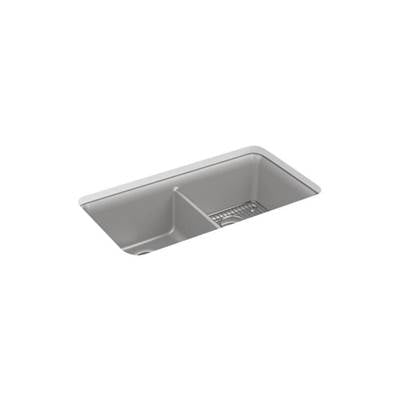 Kohler 8199-CM4- Cairn® 33-1/2'' x 18-5/16'' x 10-1/8'' Neoroc® undermount double-equal kitchen sink with rack | FaucetExpress.ca