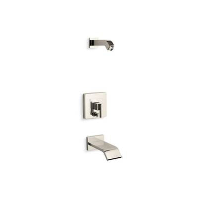 Kohler T14664-4L-SN- Loure® Rite-Temp® bath and shower trim set with push-button diverter, less showerhead | FaucetExpress.ca