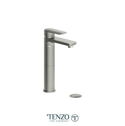 Tenzo DE12H-W-BN- Delano Single Hole Tall Lavatory Faucet Brushed Nickel With (W/O Overflow) Drain