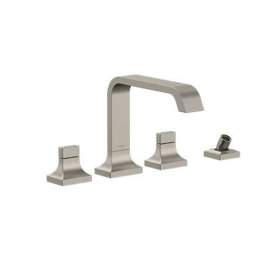 Toto TBG08202U#BN- TOTO GC Two-Handle Deck-Mount Roman Tub Filler Trim with Handshower, Brushed Nickel - TBG08202U#BN | FaucetExpress.ca