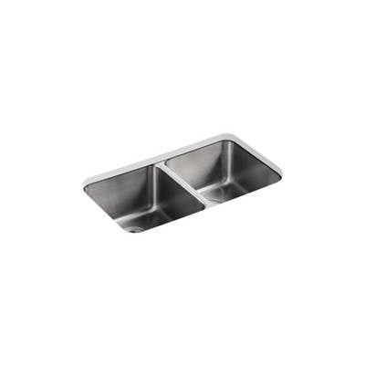 Kohler 3171-NA- Undertone® 31-1/2'' x 18'' x 9-3/4'' Undermount double-equal bowl kitchen sink | FaucetExpress.ca