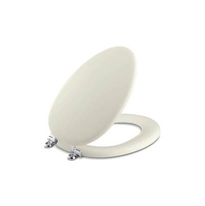 Kohler 4701-CP-96- Kathryn® elongated toilet seat with Polished Chrome hinges | FaucetExpress.ca