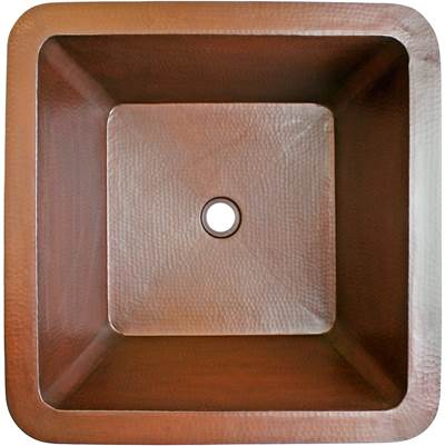 Linkasink C007-2 - Hammered Large Square with 2'' drain opening