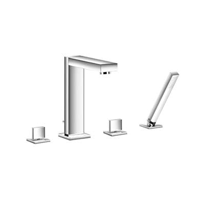 Isenberg 160.2400CP- 4 Hole Deck Mounted Roman Tub Faucet With Hand Shower | FaucetExpress.ca