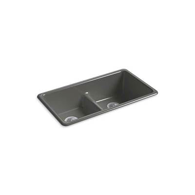 Kohler 5312-58- Iron/Tones® 33'' x 18-3/4'' x 9-5/8'' Smart Divide® top-mount/undermount double-equal kitchen sink | FaucetExpress.ca