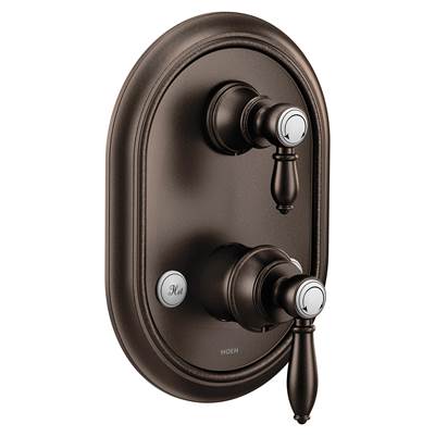 Moen UTS4311ORB- Weymouth M-CORE 3-Series 2-Handle Shower Trim with Integrated Transfer Valve in Oil Rubbed Bronze (Valve Not Included)