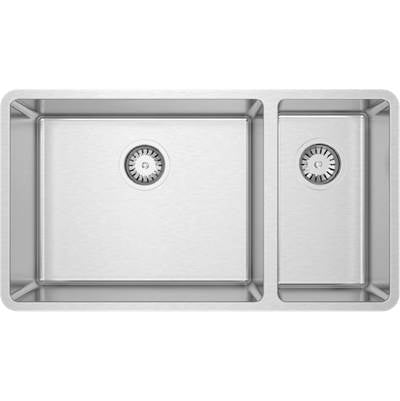 Zomodo LUC221U-K1- Standard Kit - Lucia Double 60/40 Sink And Accessory Kit - Undermount, 18ga, R15 (inc: bottom grids And cutting board) - FaucetExpress.ca