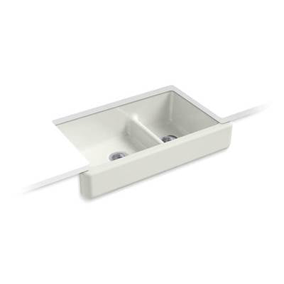 Kohler 6426-NY- Whitehaven® 35-1/2'' x 21-9/16'' x 9-5/8'' Smart Divide® undermount double-bowl large/medium farmhouse kitchen sink | FaucetExpress.ca