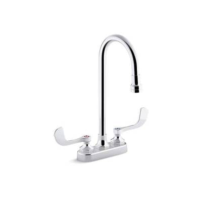 Kohler 400T70-5AKL-CP- Triton® Bowe® 1.0 gpm centerset bathroom sink faucet with laminar flow, gooseneck spout and wristblade handles, drain not included | FaucetExpress.ca