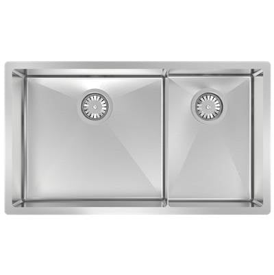 Zomodo CAC457D3- Cayman, Double 60/40 Sink - Undermount, 16ga, R10 - FaucetExpress.ca