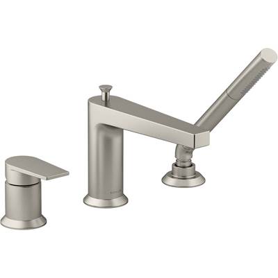 Kohler 74032-4-BN- Taut 11 gpm deck-mount bath faucet with handshower | FaucetExpress.ca