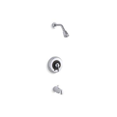 Kohler TS6908-4A-CP- Triton® Rite-Temp(R) bath and shower valve trim with lever handle, NPT spout and 2.5 gpm showerhead | FaucetExpress.ca