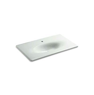 Kohler 3051-1-FF- Iron/Impressions® 37'' vanity-top bathroom sink with single faucet hole | FaucetExpress.ca