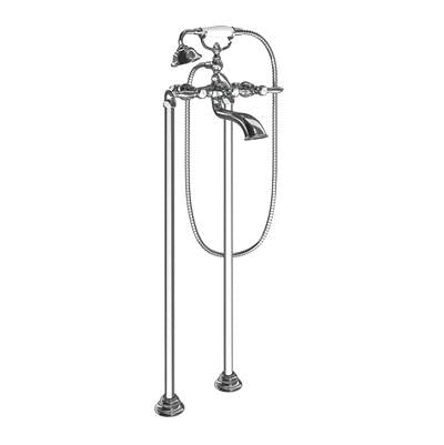 Moen S22110- Weymouth Two Handle Tub Filler with Lever-Handles and Handshower, Chrome