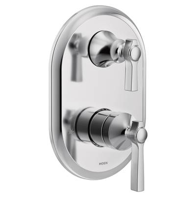 Moen UTS2411- Flara M-CORE 3-Series 2-Handle Shower Trim with Integrated Transfer Valve in Chrome (Valve Not Included)