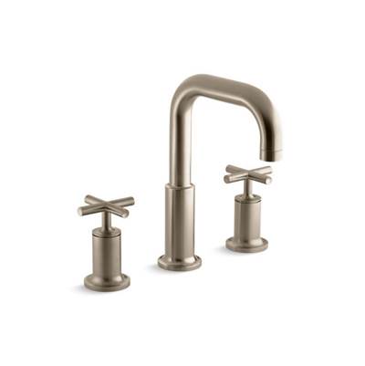 Kohler T14428-3-BV- Purist® Deck-mount bath faucet trim for high-flow valve with cross handles, valve not included | FaucetExpress.ca