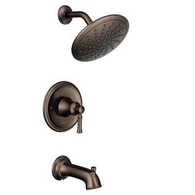Moen T2283EPORB- Dartmoor Posi-Temp Rain Shower 1-Handle Tub and Shower Faucet Trim Kit in Oil Rubbed Bronze (Valve Not Included)