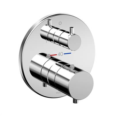 Toto TBV01408U#CP- Thermo 2Way Div Valve,G,Round Chrome Plated W/ Shutoff | FaucetExpress.ca