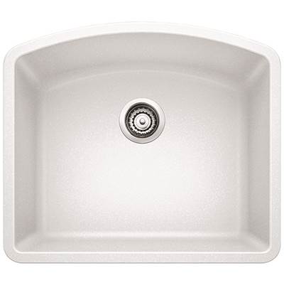 Blanco 400080- DIAMOND U 1 Undermount Sink, SILGRANIT®, White | FaucetExpress.ca