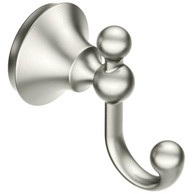 Moen YB5203BN- Wynford Brushed Nickel Double Robe Hook