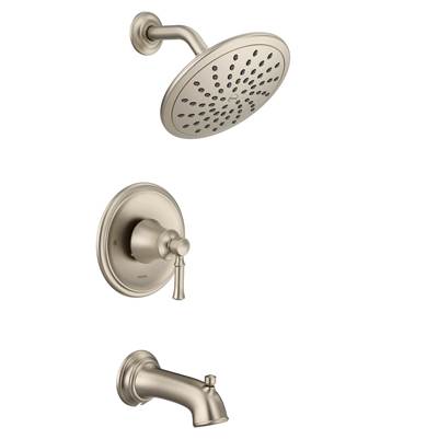 Moen T2283EPBN- Dartmoor Posi-Temp Rain Shower 1-Handle Tub and Shower Faucet Trim Kit in Brushed Nickel (Valve Not Included)
