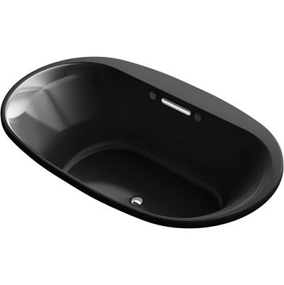 Kohler 5718-GHW-7- Underscore Oval 72-in X 42-in Heated Bubblemassage Air Bath With Bask | FaucetExpress.ca