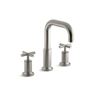 Kohler T14428-3-BN- Purist® Deck-mount bath faucet trim for high-flow valve with cross handles, valve not included | FaucetExpress.ca