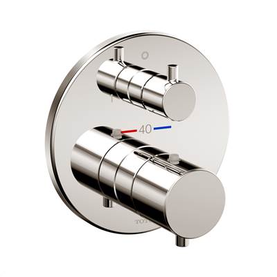 Toto TBV01408U#PN- Thermo 2Way Div Valve,G,Round Polished Nickel W/ Shut Off | FaucetExpress.ca