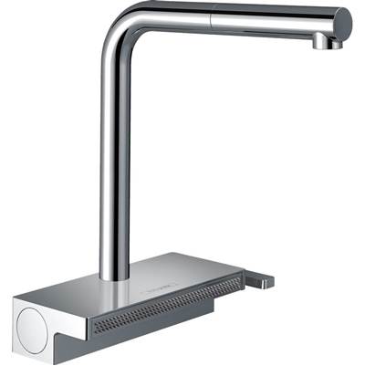 Hansgrohe 73836001- Select Pull-Out Kitchen Faucet With Satinflow Spray - FaucetExpress.ca