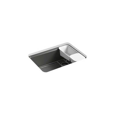 Kohler 8668-5UA2-58- Riverby® 27'' x 22'' x 9-5/8'' Undermount single-bowl kitchen sink with accessories and 5 oversized faucet holes | FaucetExpress.ca