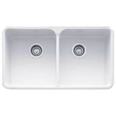 Franke MHK720-31WH- Manor House- Apron Front Sink Double Fireclay - White