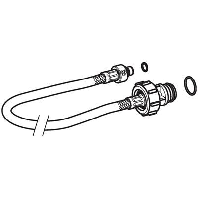 Geberit 241.854.00.1- Reinforced braided hose, dezincification-resistant, for Geberit concealed cistern | FaucetExpress.ca