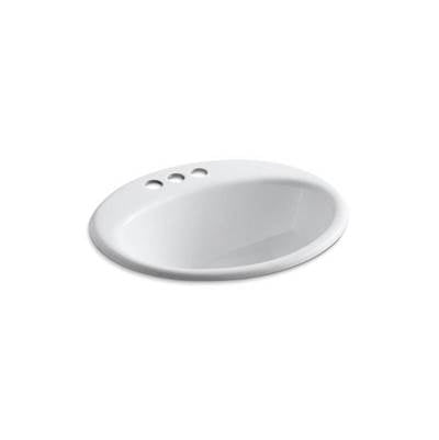 Kohler 2905-4-0- Farmington® Drop-in bathroom sink with 4'' centerset faucet holes | FaucetExpress.ca