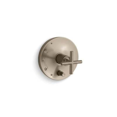 Kohler T14501-3-BV- Purist® Rite-Temp® pressure-balancing valve trim with cross handles, valve not included | FaucetExpress.ca