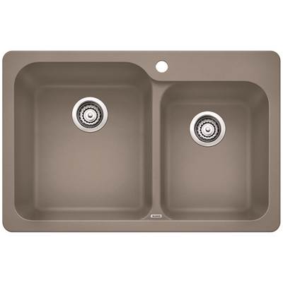 Blanco 401137- VISION 1 ¾ Drop-in Kitchen Sink, SILGRANIT®, Truffle | FaucetExpress.ca