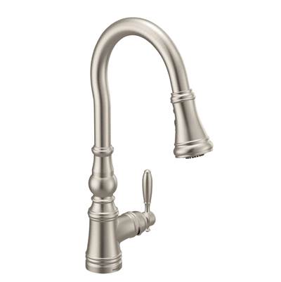 Moen S73004SRS- Weymouth Single-Handle Pull-Down Sprayer Kitchen Faucet with Reflex in Spot Resist Stainless