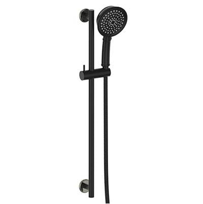 Vogt BH.09.05.PB- Zehn Sliding Shower Bar with 4-Spray Hand Shower Polished Nickel Matte Black