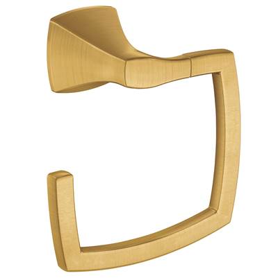 Moen YB5186BG- Voss Brushed Gold Towel Ring - FaucetExpress.ca