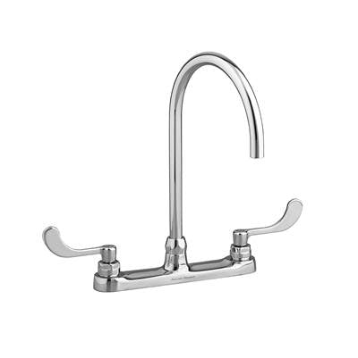 American Standard 6409180.002- Monterrey Top Mount Kitchen Faucet With Gooseneck Spout And Wrist Blade Handles 1.5 Gpm/5.7 Lpf Laminar Flow In Spout Base