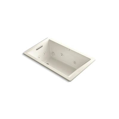 Kohler 1849-JH-96- Underscore® Rectangle 60'' x 36'' heated whirlpool bath with reversible drain | FaucetExpress.ca