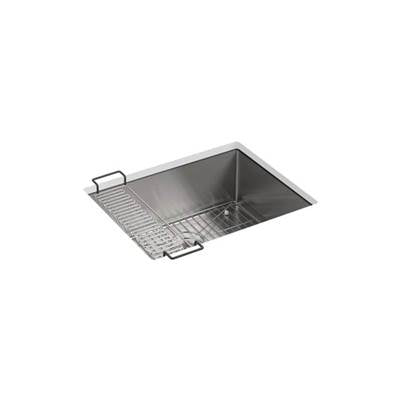 Kohler 5286-NA- Strive® 24'' x 18-1/4'' x 9-5/16'' Undermount single-bowl kitchen sink with rack | FaucetExpress.ca