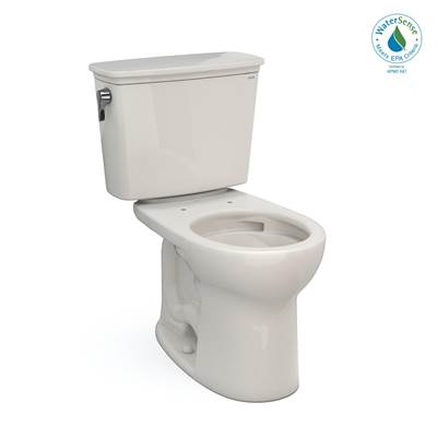 Toto CST785CEFG#12- Toto Drake Transitional Two-Piece Round 1.28 Gpf Universal Height Tornado Flush Toilet With Cefiontect Sedona Beige