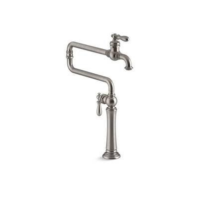 Kohler 99271-VS- Artifacts® single-hole deck-mount pot filler kitchen sink faucet with 22'' extended spout | FaucetExpress.ca