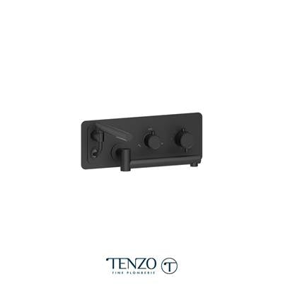 Tenzo ALYT74-MB- Wall Mount Tub Faucet With Swivel Spout Alyss Matte Black